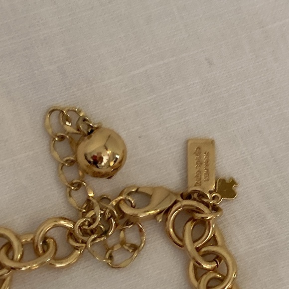 Kate Spade long Intertwined circle gold white necklace - Picture 7 of 15